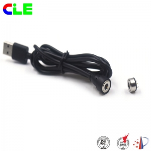 Magnetic usb cable connector with charging