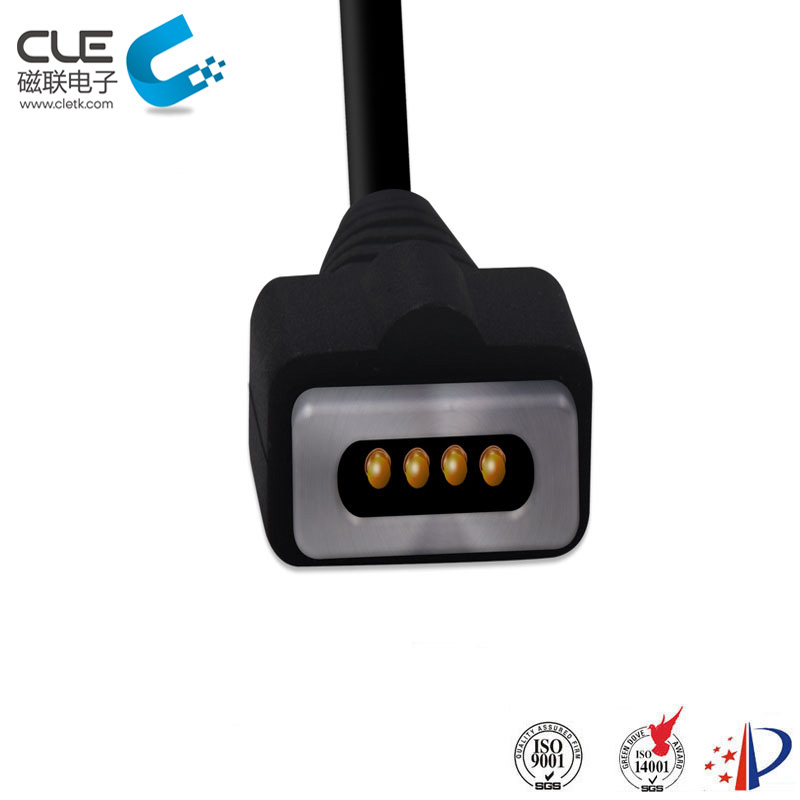 Custom magnetic pins 4 pin magnetic usb cable connector
